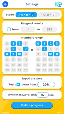 Multiplication table IQ android App screenshot 17