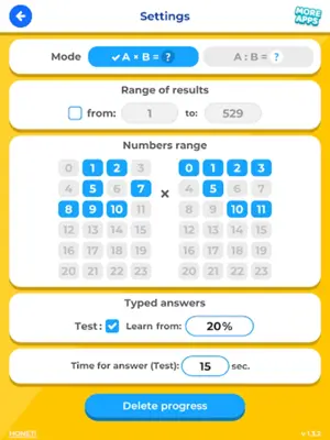 Multiplication table IQ android App screenshot 8